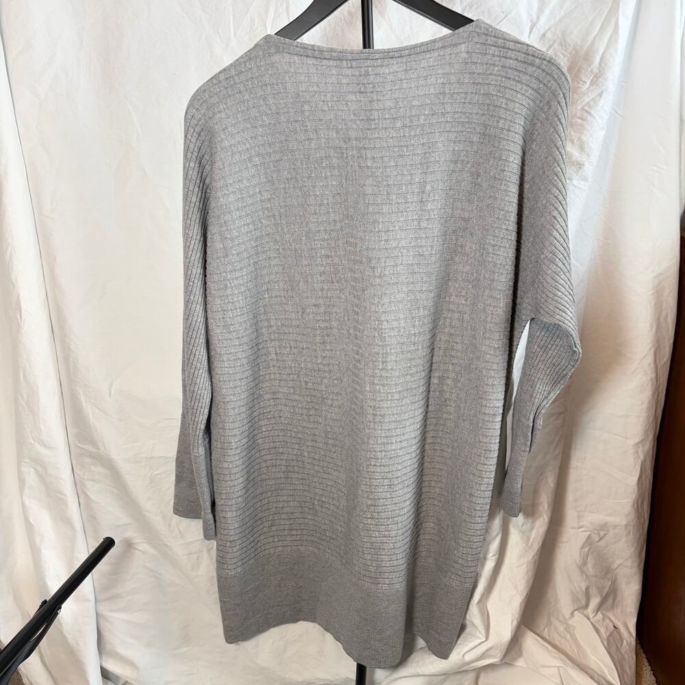 Eileen Fisher womens gray tunic length 3/4 sleeve sweater. Sz M. merino wool - Picture 6 of 6